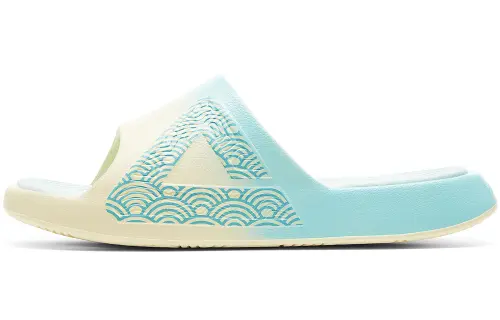 PEAK Chinese Original Collection Slide Slippers Men's Light Yellow Forward Blue