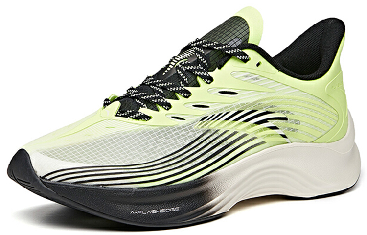 Anta Edge Comfortable Cushioning Slip Resistant Abrasion Resistant Breathable Low top Running Shoes Men’s Yellow Black