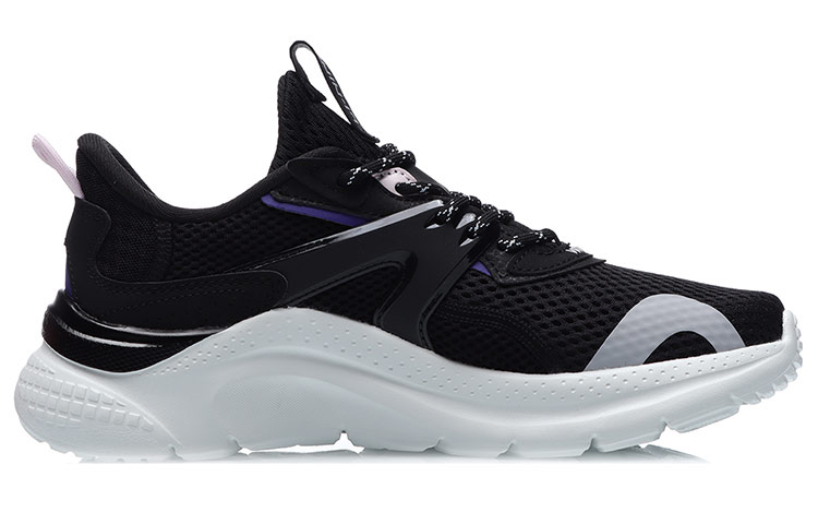 Li Ning Liuyun Lightweight Slip Resistant, Abrasion Resistant, Lightweight Low top Running Shoes Women’s Black White