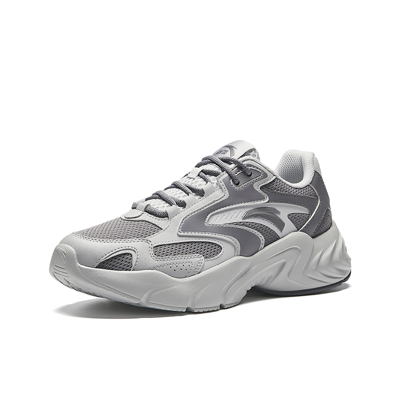 Anta Height Increasing Lightweight Breathable Height Increasing Lightweight Breathable Low top Running Shoes Men’s Gray