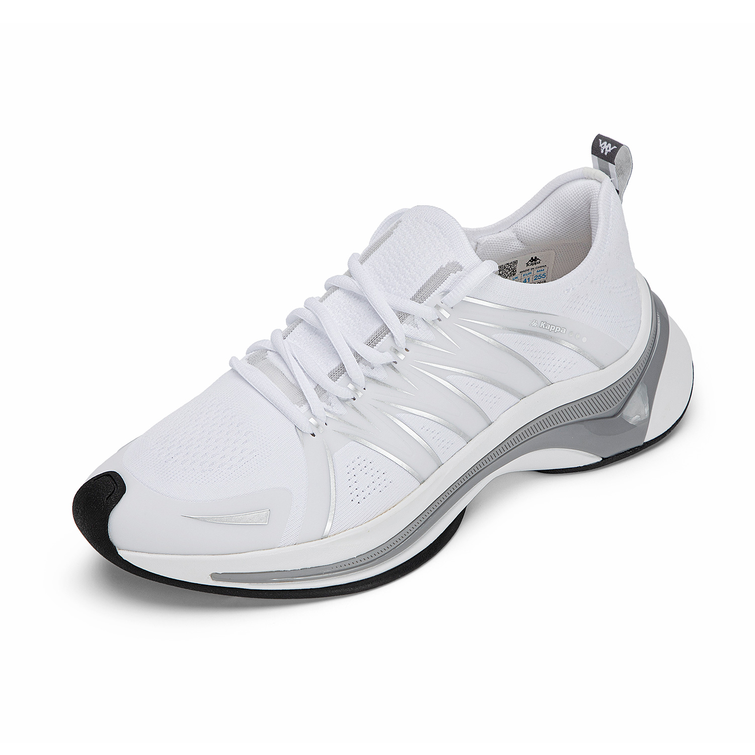 Kappa Abrasion Resistant Slip Resistant Lightweight Running Shoes Unisex White