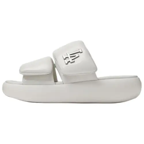 MLB LA DODGERS Slip Resistant Abrasion Resistant Slide Slippers Unisex White