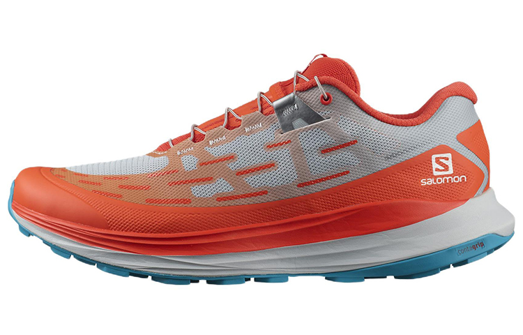 SALOMON Ultra Glide Comfortable Fabric Abrasion Resistant Breathable Low top Shoe Men's Blue Orange