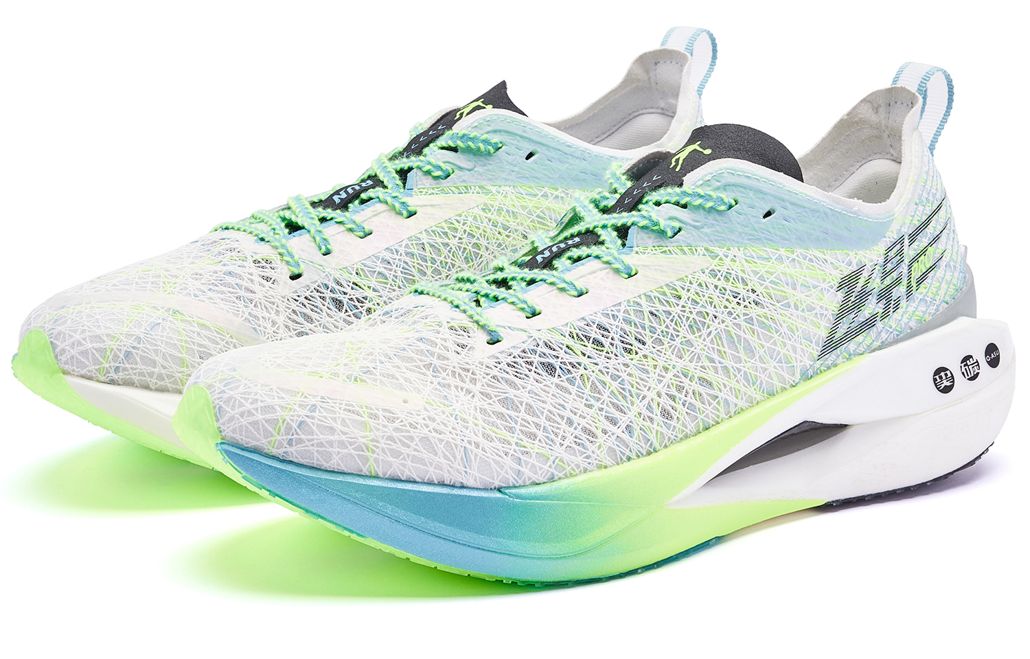 QIAODAN Flying Shadow PRO Running Shoes Men’s Low Top Jordan White Rain Blue