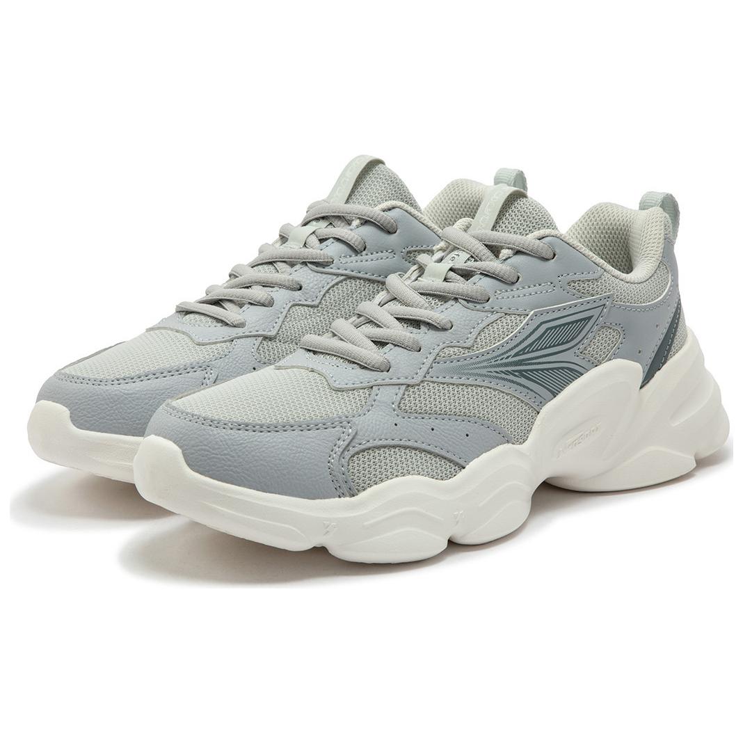 361° Mesh, Synthetic Leather Cushioning, Wear Resistant Low top Running Shoes Women's Gray