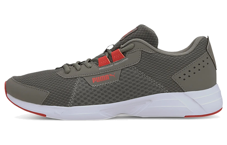 PUMA Space Runner Fabric Cushioning Abrasion Resistant Lightweight Low top Running Shoes Women's Gray Red