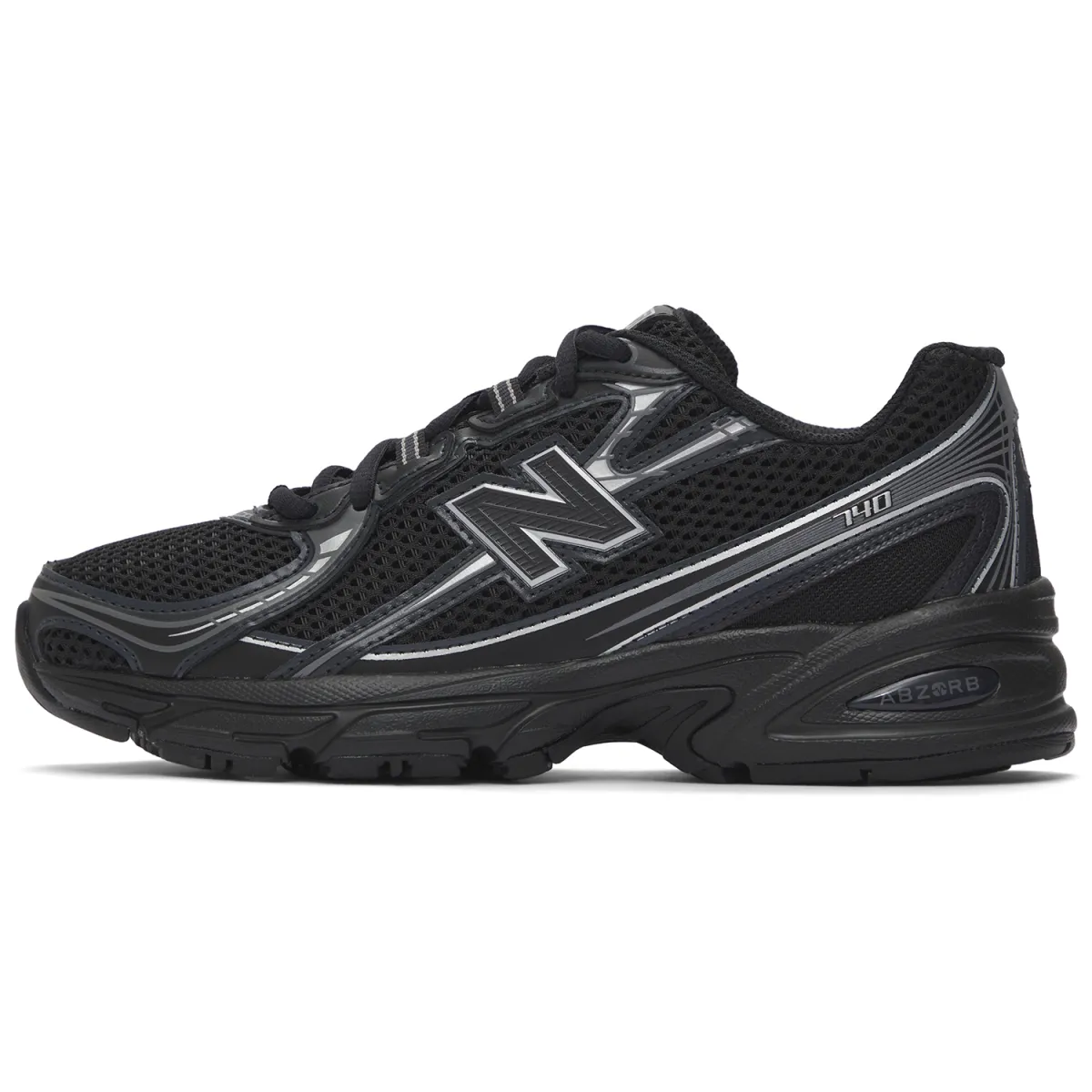 New Balance NB 740 V2 Soft Comfortable Wear Resistant Breathable Low Top Running Shoes Unisex Black