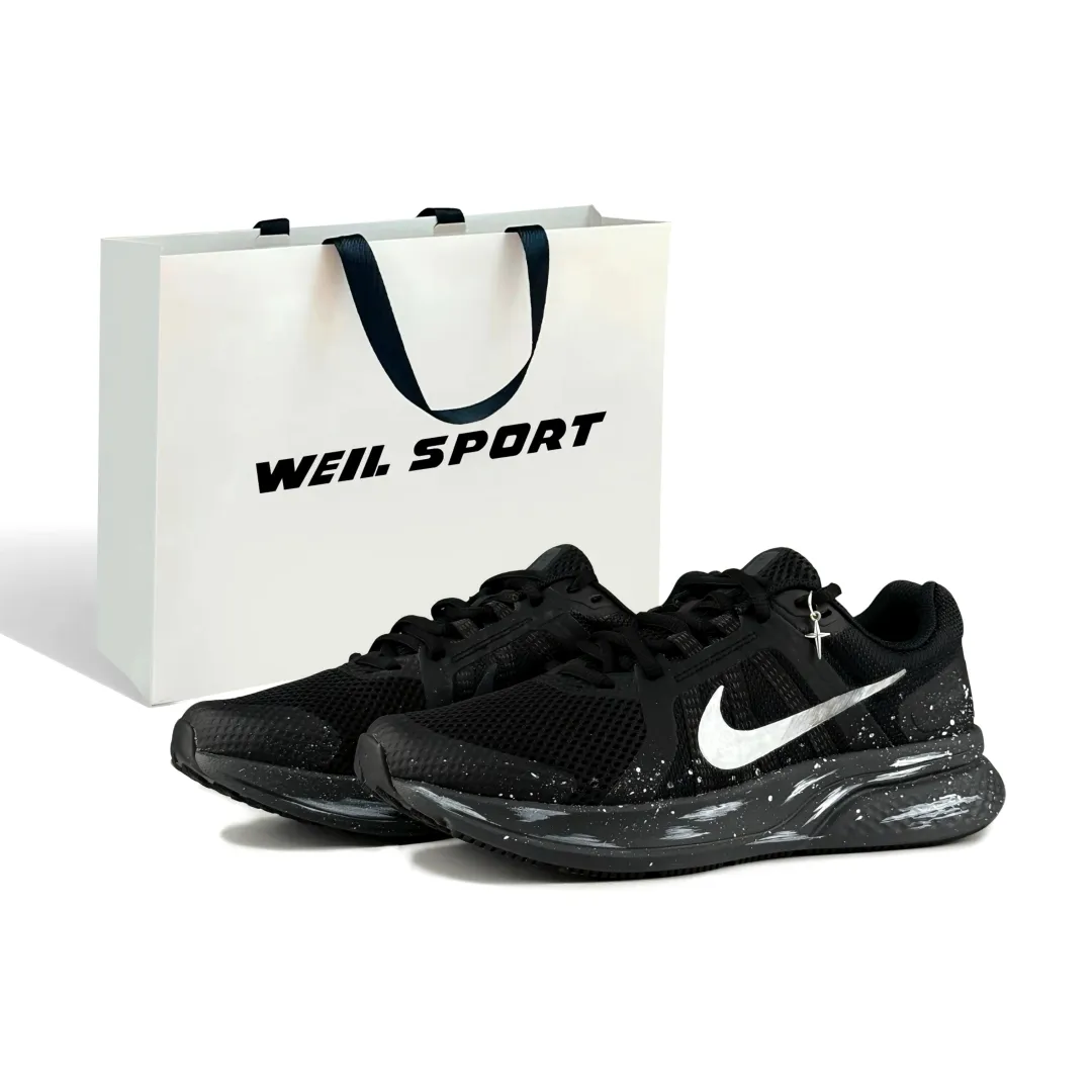 Nike Run Swift 2 Fabric Abrasion Resistant Low top Cushioning Rubber Casual Training Running Shoes Men's Black
