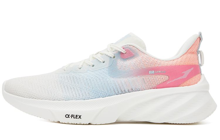 Erke Qi Tan Lite 2.0 Carbon Plate Technology Fabric Cushioning Slip Resistant Low top Running Shoes Women’s White Blue