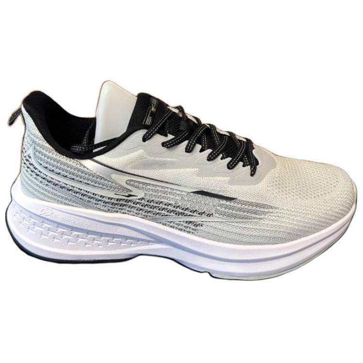 Erke Comfortable Abrasion Resistant Abrasion Resistant Low top Running Shoes Men’s Gray White