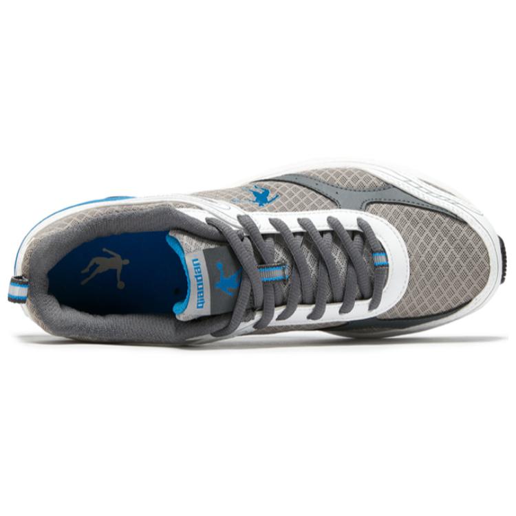 QIAODAN Abrasion Resistant Abrasion Resistant Low top Running Shoes Men’s White Gray