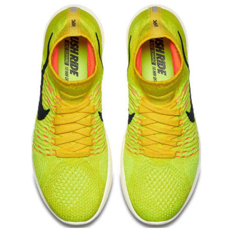 Женские кроссовки Nike LunarEpic Flyknit (желтые) — фото 3