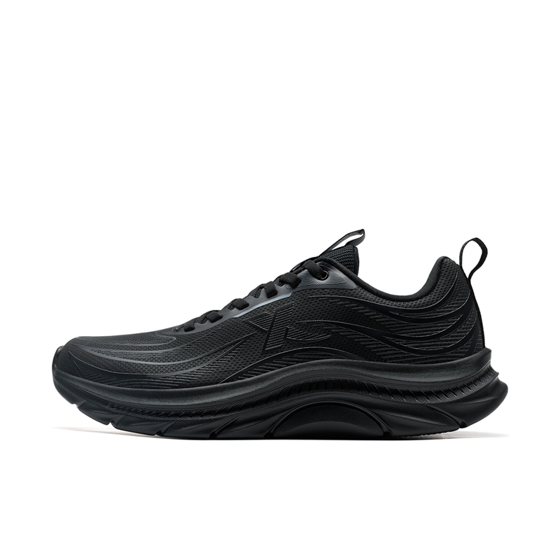 XTEP Abrasion Resistant Slip Resistant Abrasion Resistant Slip Resistant Low top Casual Running Shoes Men’s Black