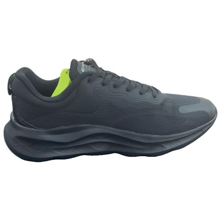 Erke Abrasion Resistant Breathable Abrasion Resistant Breathable Low top Casual Running Shoes Men’s Jet Black