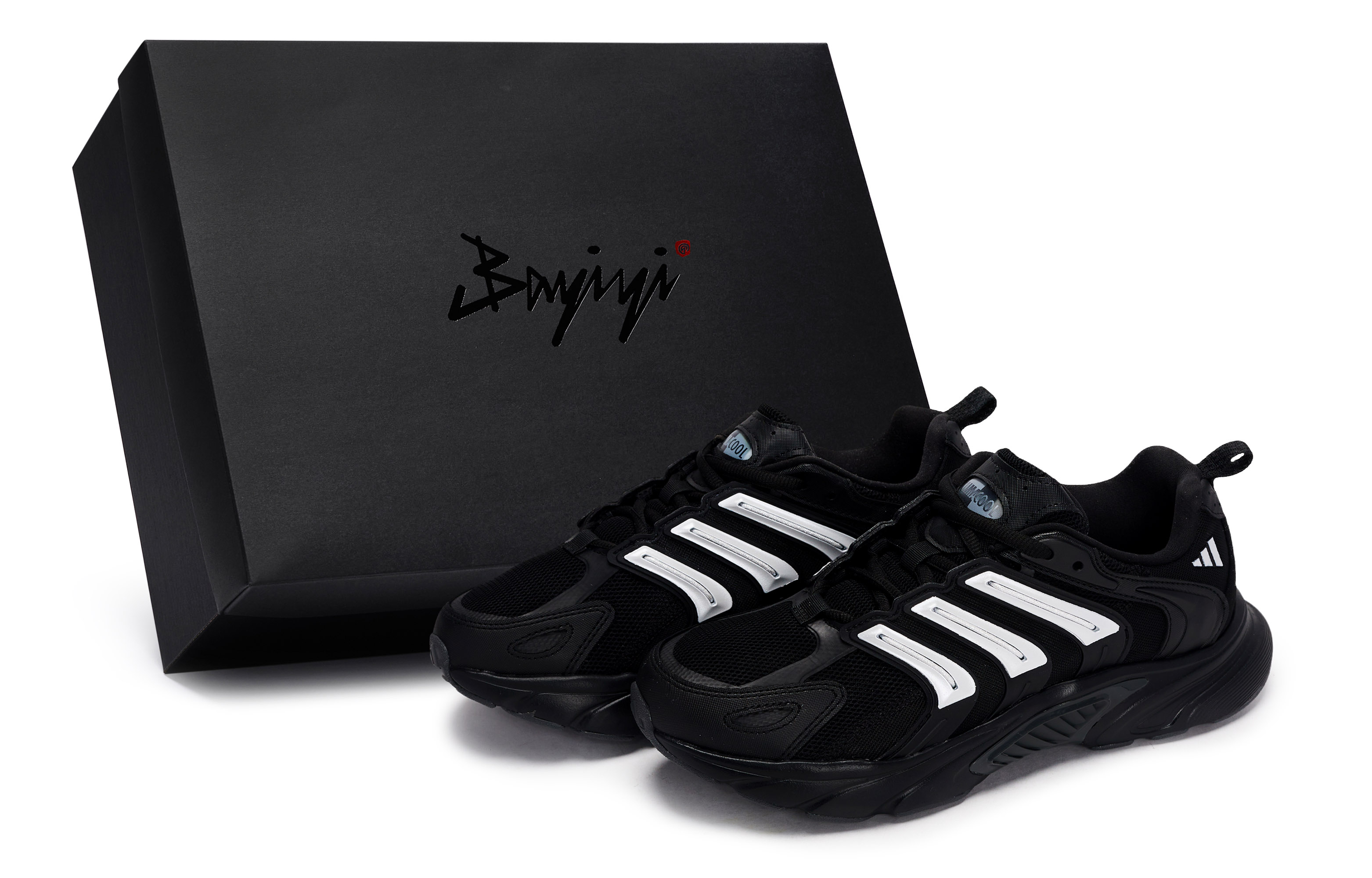Adidas CLIMACOOL BOUNCE Slip Resistant Abrasion Resistant Low top Running Shoes Unisex Black Silver