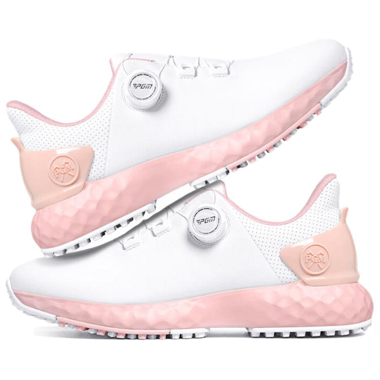 PGM Comfortable And Trendy Slip Resistant Abrasion Resistant Low top Golf Shoes Women’s White Pink