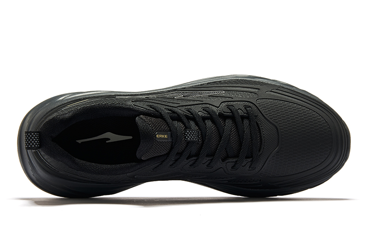 Erke Chasing Clouds Abrasion Resistant Slip Resistant Low top Running Shoes Men’s Jet Black