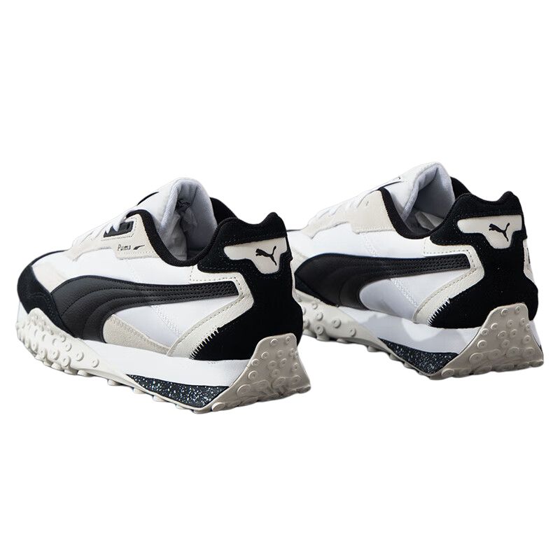 PUMA Blktop Rider Slip Resistant Abrasion Resistant Low top Casual Running Shoes Unisex Black White