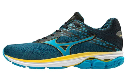 Mizuno Rider 23 Mesh Breathable And Lightweight Low top Running Shoes Men's Blue White Yellow
