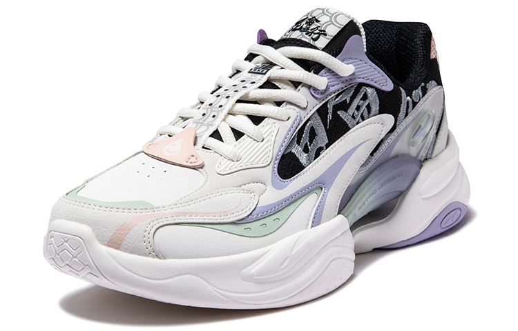 Erke Kunlun Five Elements Low top Running Shoes Women’s White Black