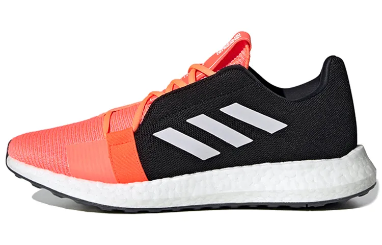 Adidas Senseboost Go Breathable Low top Marathon Running Shoes Men's Black Orange