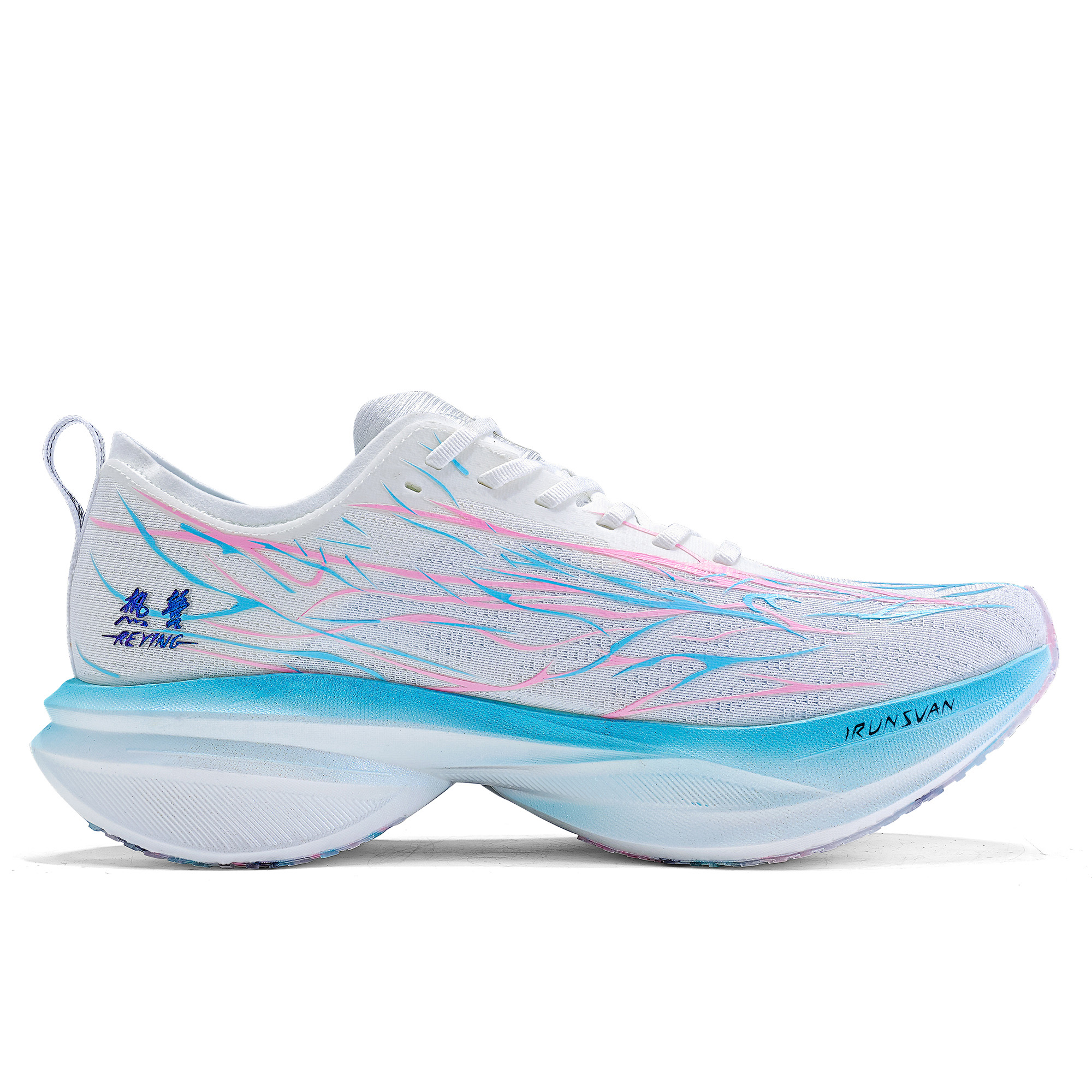 REYING Low top Running Shoes Unisex Mismatched Blue Pink