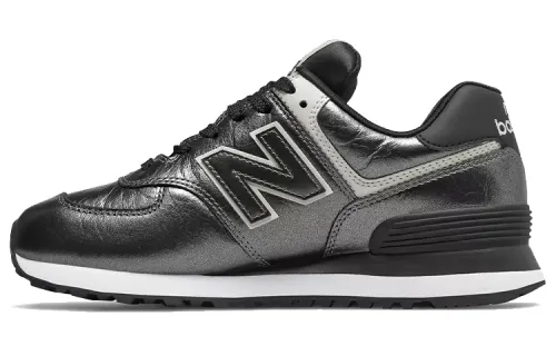New Balance NB 574 Low top Running Shoes Women's Black Silver