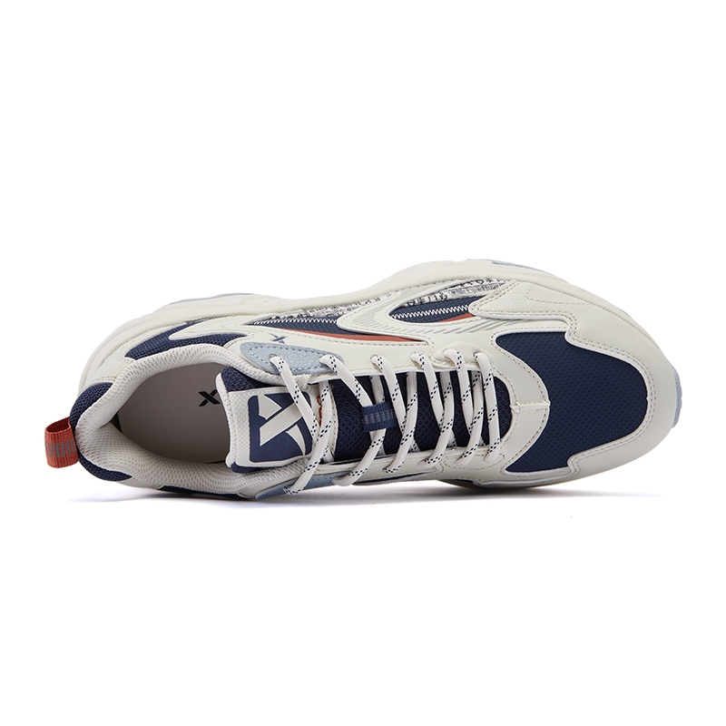 XTEP Cat Claw Low top Casual Training Racing City Commuting Running Shoes Men’s White Blue