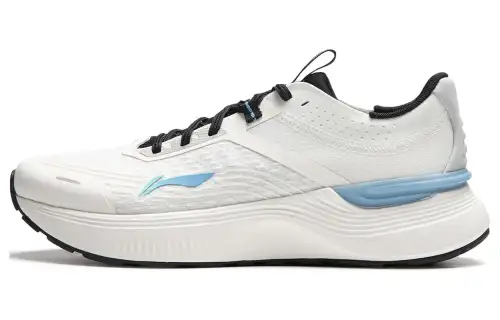 Li Ning Light And Shadow Element Slip Resistant Abrasion Resistant Low top Casual Running Shoes Men's White Blue