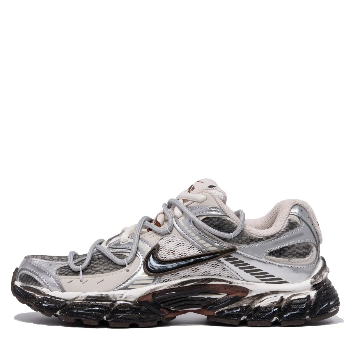 Nike V5 RNR Cushioning Abrasion Resistant Low top Casual Running Shoes Women's Silver Gray