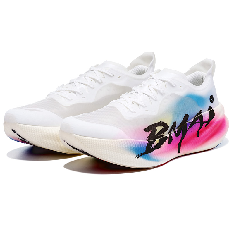 BMAI Jingtan 3.0 Turbo Low Top Running Shoes Unisex White Blue Yellow