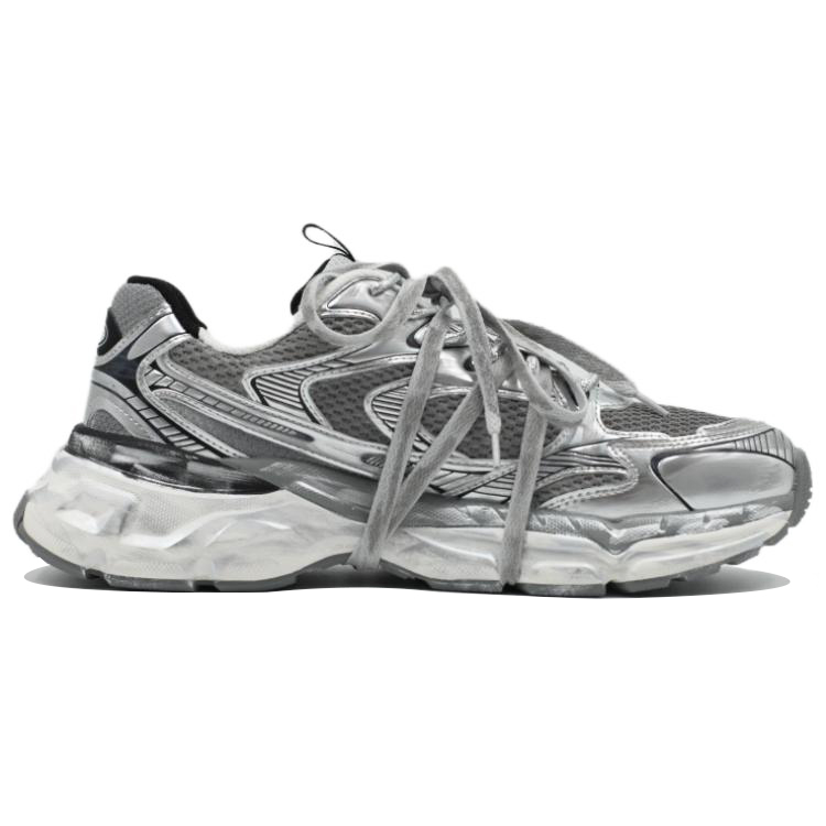 Kappa Slip Resistant Abrasion Resistant Low top Casual Running Shoes Unisex Silver Gray