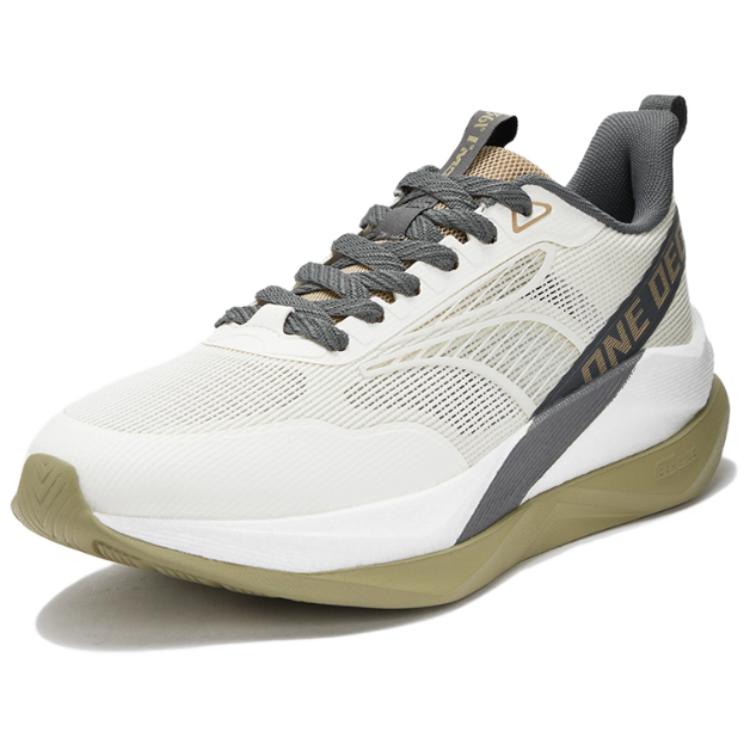 361° Slip Resistant Abrasion Resistant Low top Casual Racing Running Shoes Men’s White Green Gray