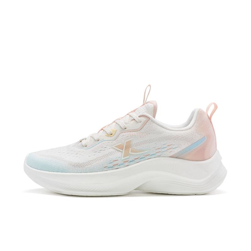 XTEP Comfortable Slip Resistant, Abrasion Resistant, Lightweight Low top Running Shoes Women’s White Blue Pink