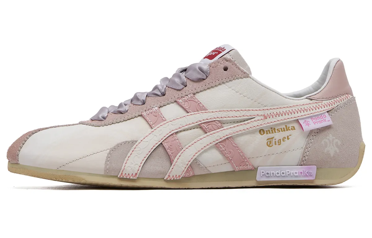 Onitsuka Tiger Runspark Abrasion Resistant Low top Running Shoes Unisex Beige Pink
