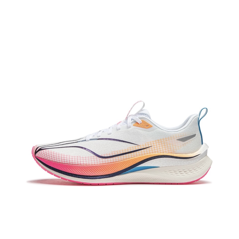 Li Ning Red Hare 7 Pro Cushioning Slip Resistant Abrasion Resistant Low top Running Shoes Women’s White Pink