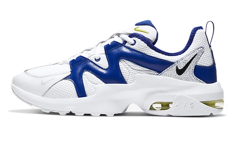 Nike Air Max Graviton Sports Comfort Fabric Low Top Casual Running Shoes Men and Women Same Model White Blue Silver