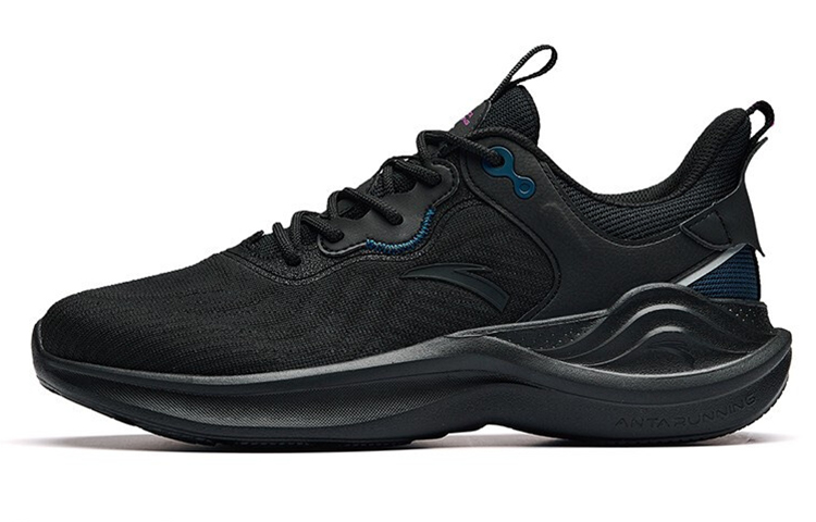 Anta Ling Yun 3 Lightweight Low top Running Shoes Men's Black Blue Comfortable