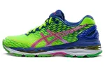 Asics GEL Nimbus 18 Breathable Abrasion Resistant Low top Running Shoes Women's Green Blue