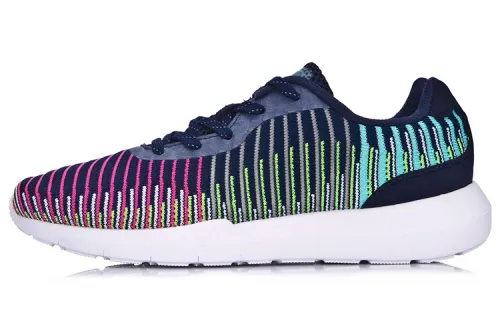 Li Ning Fabric Cushioning Slip Resistant Abrasion Resistant Breathable Lightweight Low top Running Shoes Women's