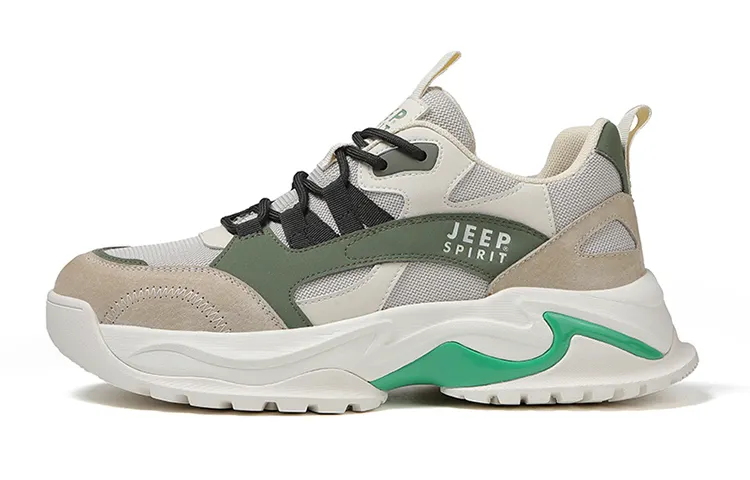 JEEP SPIRIT Coverage Height Increasing Abrasion Resistant Lightweight Breathable Low top Casual Shoes Men's Gray