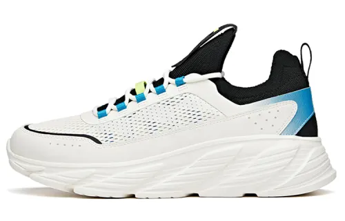 Anta Cushioning Height Increasing Rebound Low top Running Shoes Men's White Black Blue