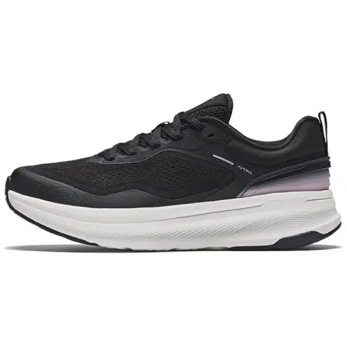 Anta Cushioning Slip Resistant Cushioning Slip Resistant Low top Running Shoes Women's Black Pink
