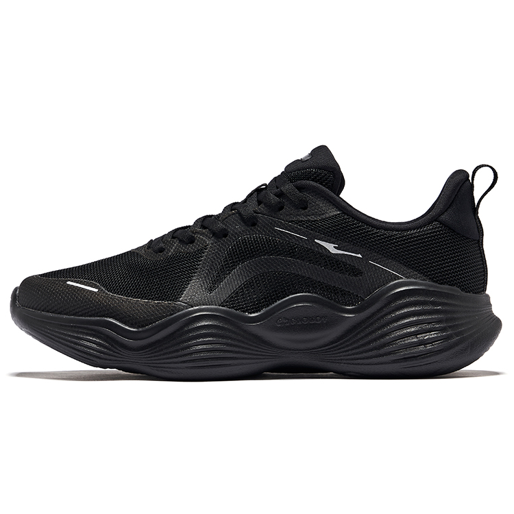 Erke Bobo Dan 2.5 Cushioning Rebound Low top Cloud Comfort High Rebound Tech Midsole Running Shoes Women’s Jet Black