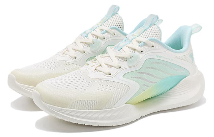 XTEP Chasing Wind 6.0 Cushioning Slip Resistant Abrasion Resistant Low top Running Shoes Women’s White Green