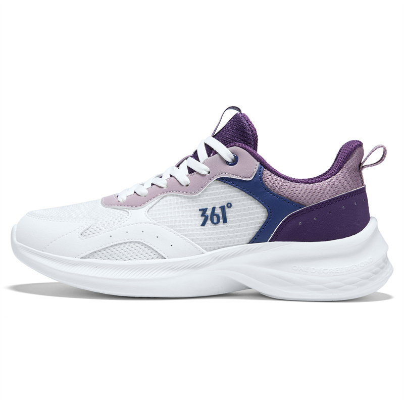 361° Low top Casual Running Shoes Women’s Feather White Lilac Gray Purple
