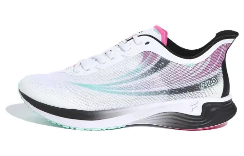 FILA Racer Athleisure Cushioning, Wear Resistant Low top Running Shoes Unisex Green White Korean Style