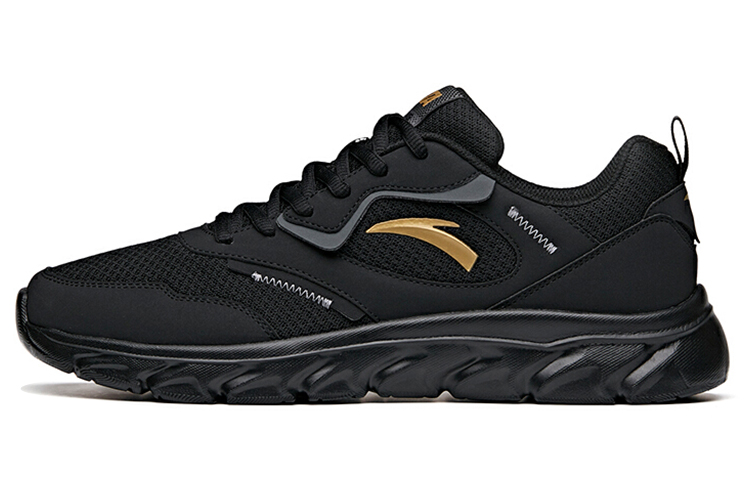 Anta Anta running series lightweight shock-absorbing, non-slip, wear-resistant and breathable, low-cut EVA midsole, long-distance and short-distance casual running shoes, men's black