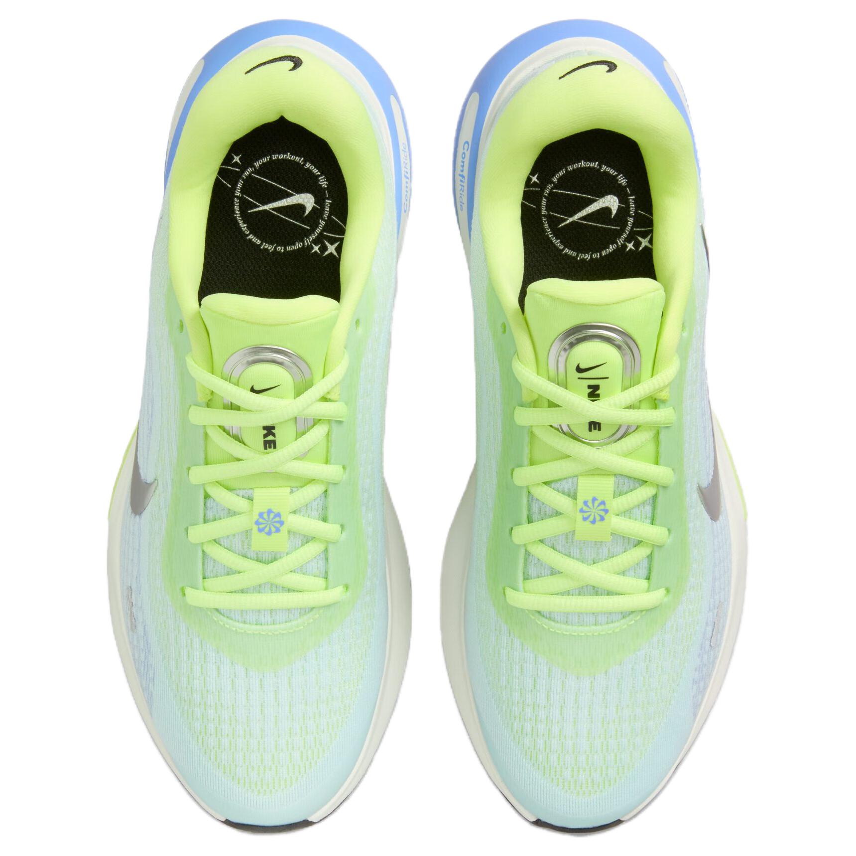 Nike Journey Run Light Lemon Twist Glacier Blue Royal Pulse Metallic Silver Women’s