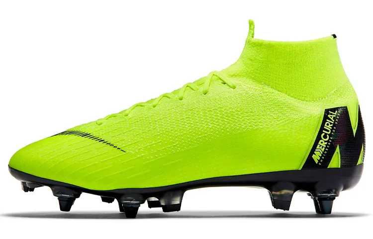 Nike Mercurial Superfly 6 SG Soft Ground Slip Resistant Abrasion Resistant Soccer Shoes Men's Green